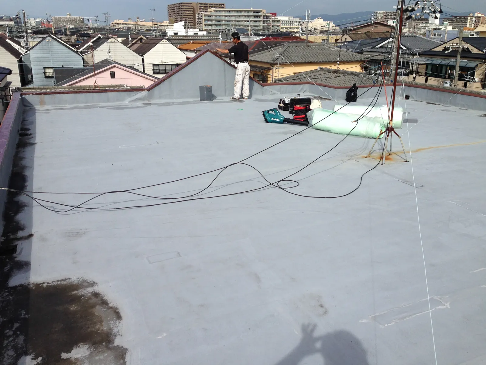 寝屋川市 M様邸の屋上防水工事・施工写真2