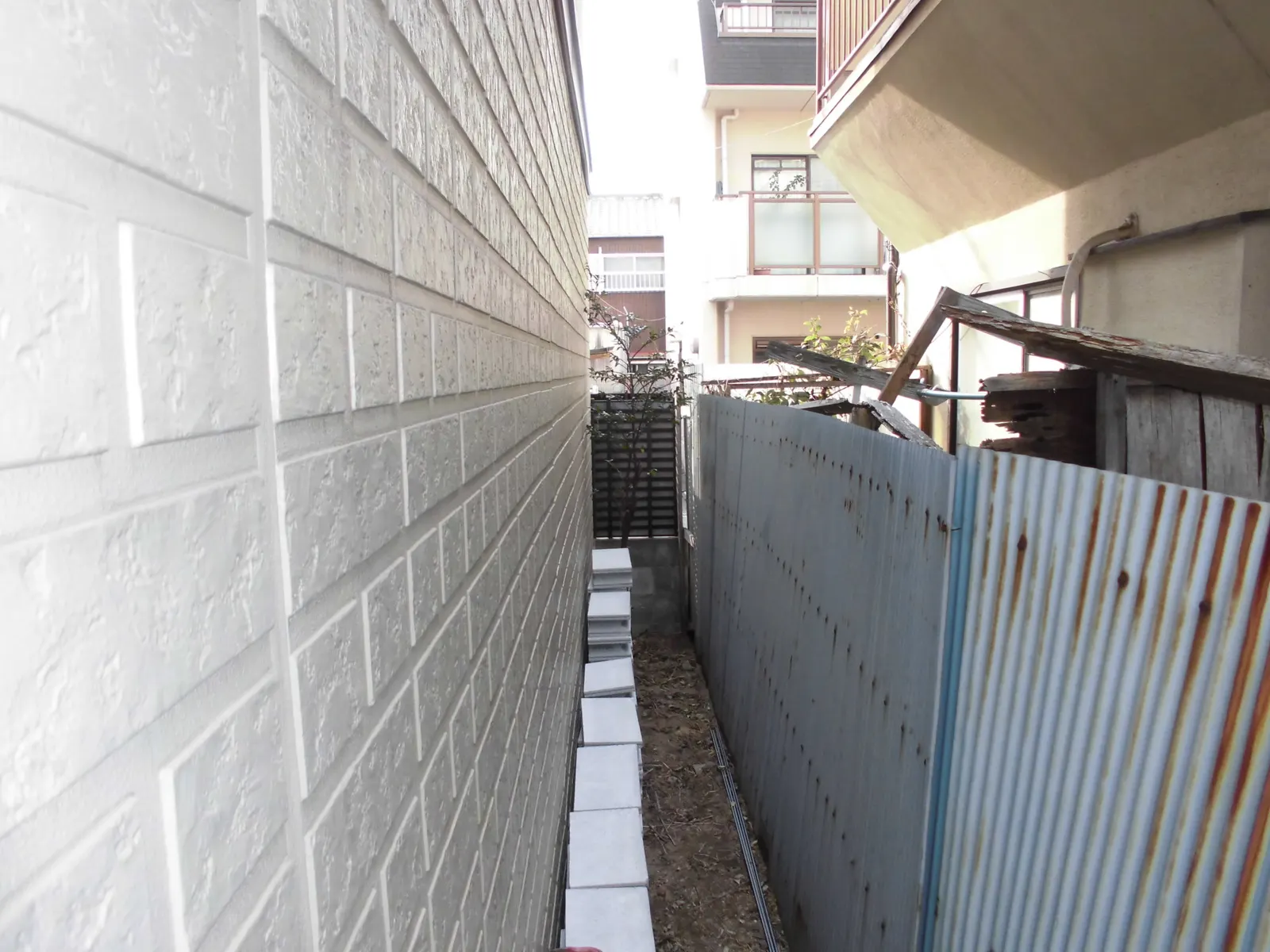兵庫県尼崎市 W様邸の外構エクステリア ブロック塀工事（施工前）