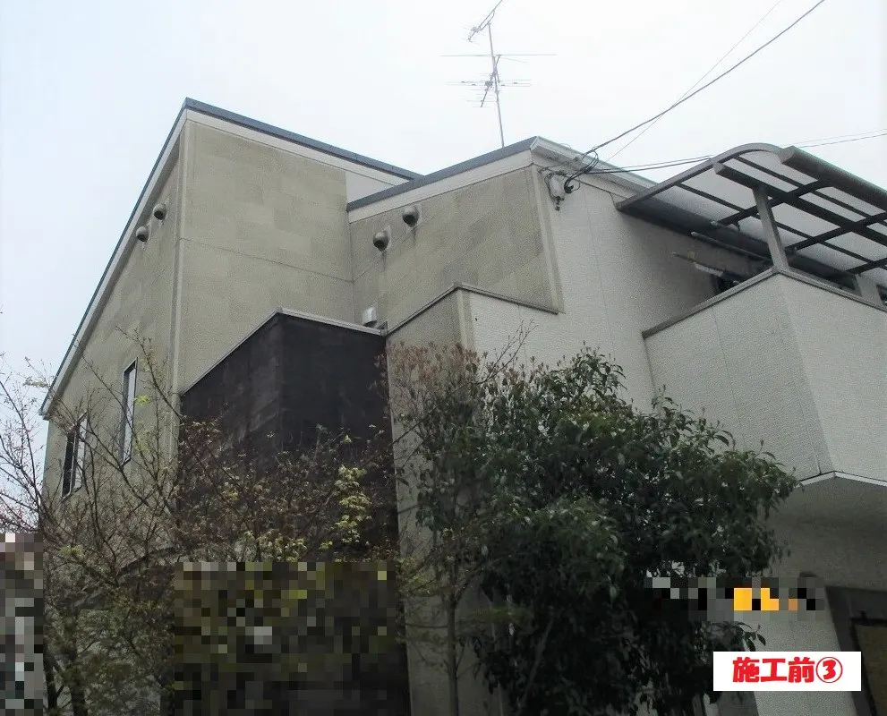 大阪市淀川区 Ｈ様邸の外壁塗装工事・施工前の写真3