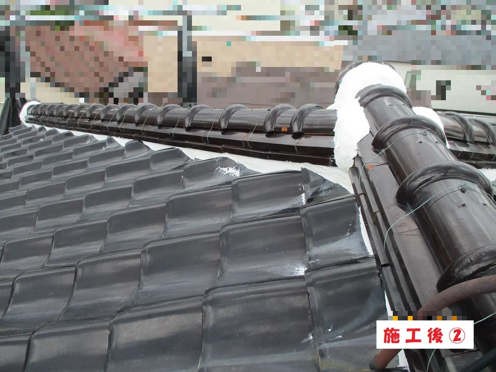 高槻市 Ｓ様邸の屋根補修・漆喰工事・施工後の写真2