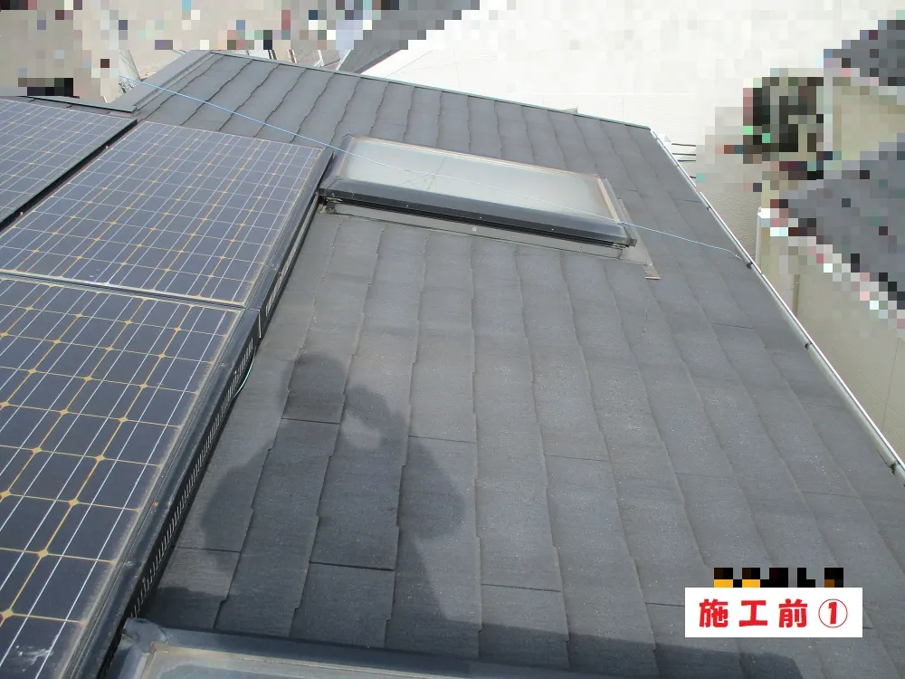 大阪市淀川区 Ｍ様邸の屋根塗装工事（施工前）