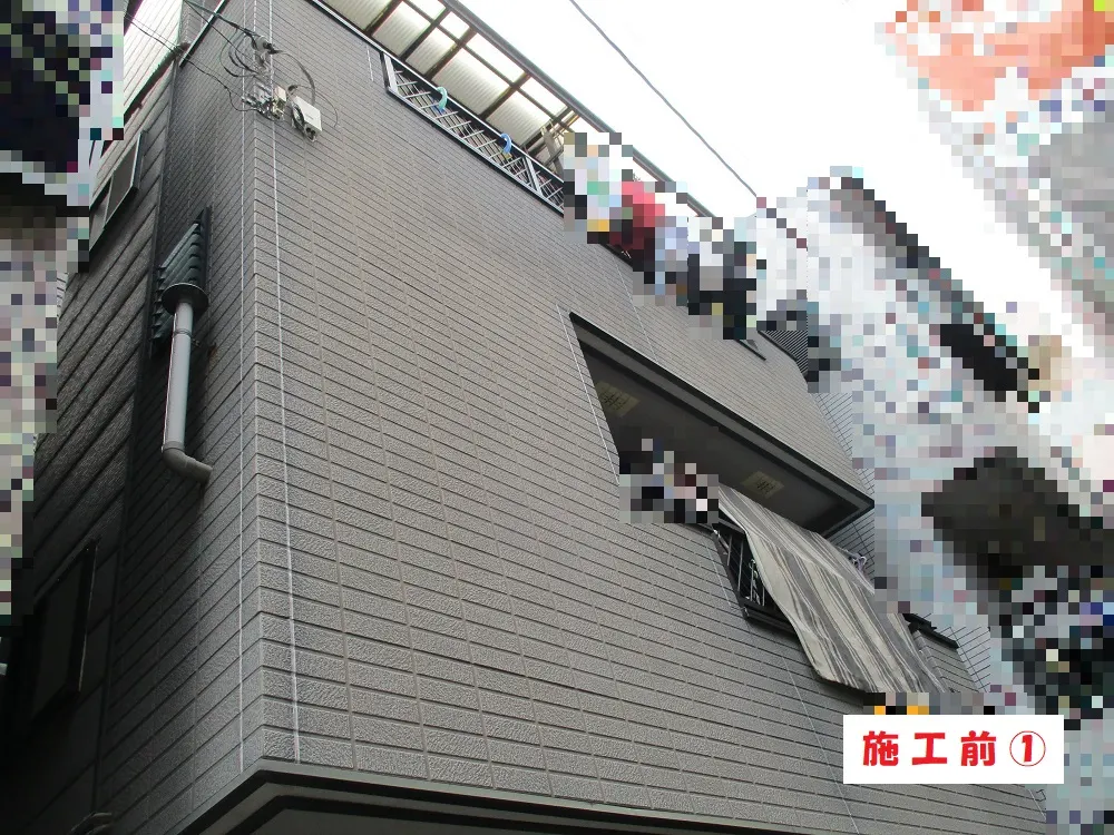大阪市城東区 Ｎ様邸の外壁塗装工事（施工前）