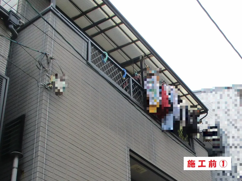 大阪市城東区 Ｎ様邸の波板交換工事（施工前）