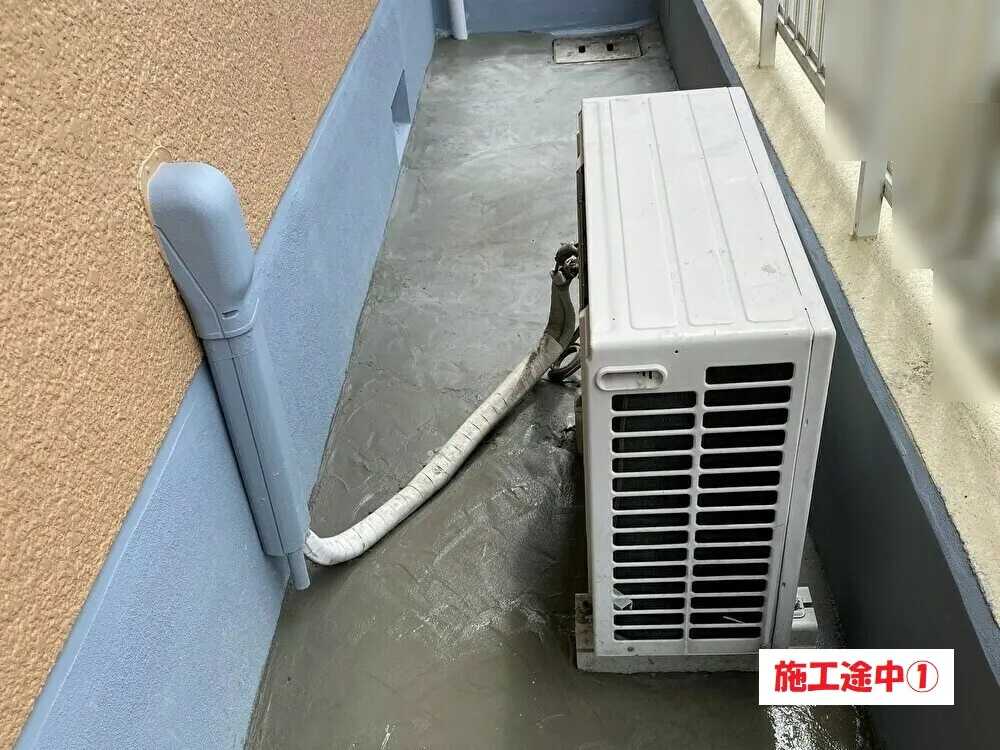 枚方市 Ｓ様邸のモルタル打ち工事・施工中の写真