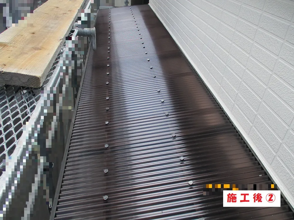 大阪市城東区 Ｎ様邸の波板交換工事・施工後の写真2