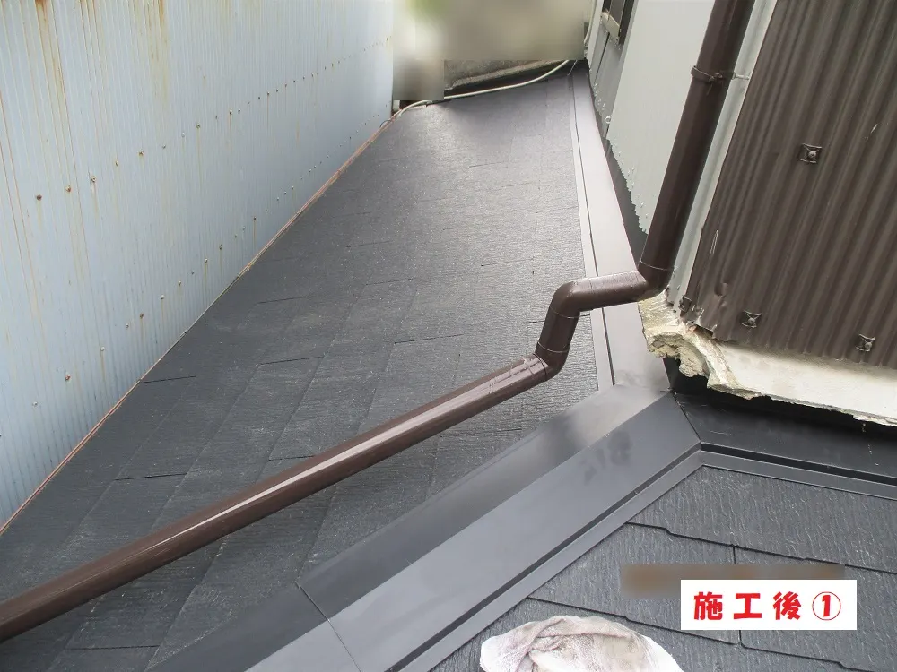大阪市旭区 Ｋ様邸の下屋根葺き替え工事・施工後の写真