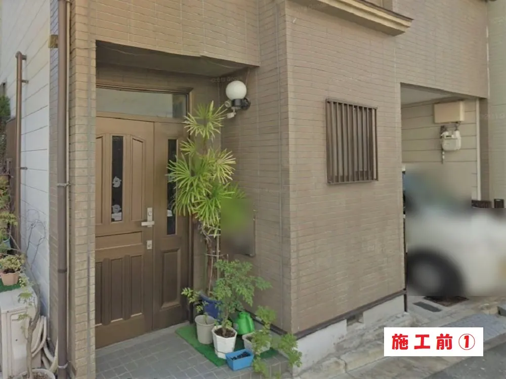 大阪市淀川区 I様邸の外壁塗装工事(施工前)