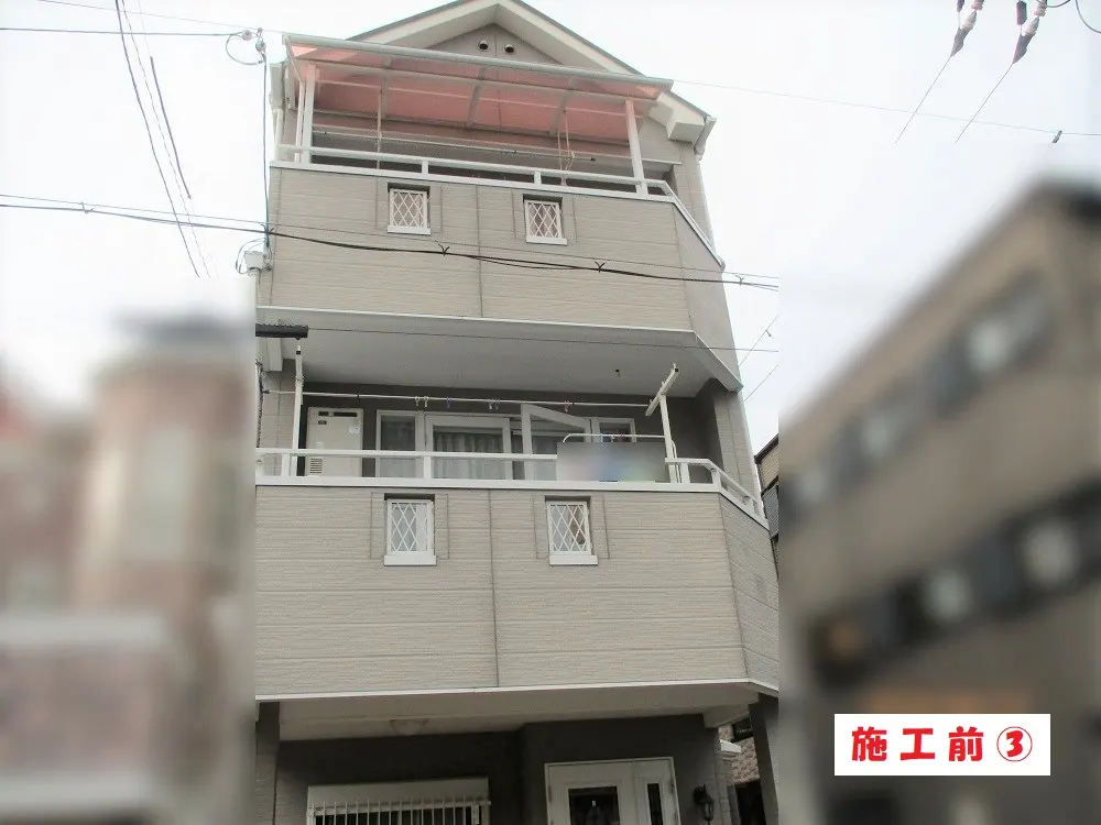 大阪市城東区 Ｍ様邸の外壁塗装工事・施工前の写真3