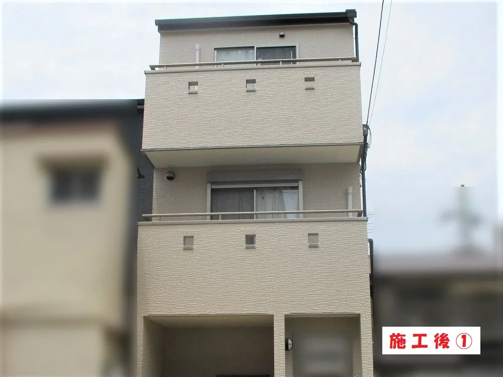 大阪市淀川区 T様邸の外壁塗装工事・施工後の写真