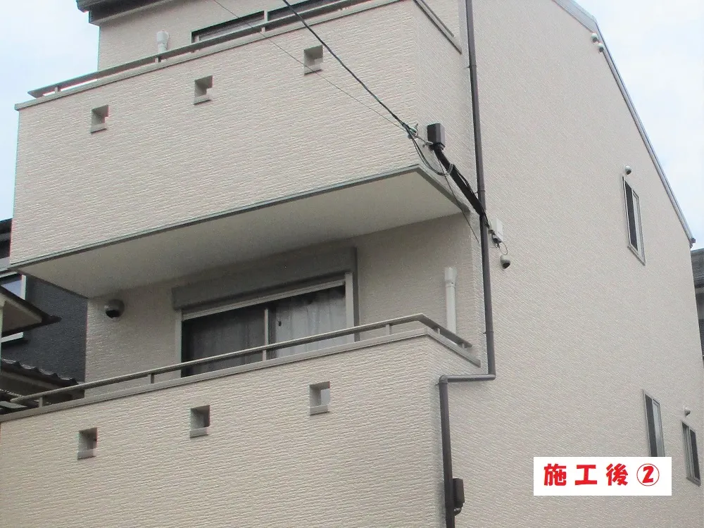 大阪市淀川区 Ｔ様邸の外壁塗装工事・施工後の写真2