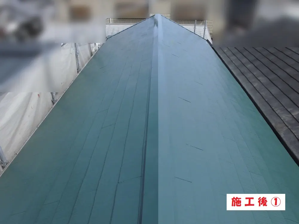 大阪市西淀川区 Ｏ様邸の屋根塗装工事・施工後の写真