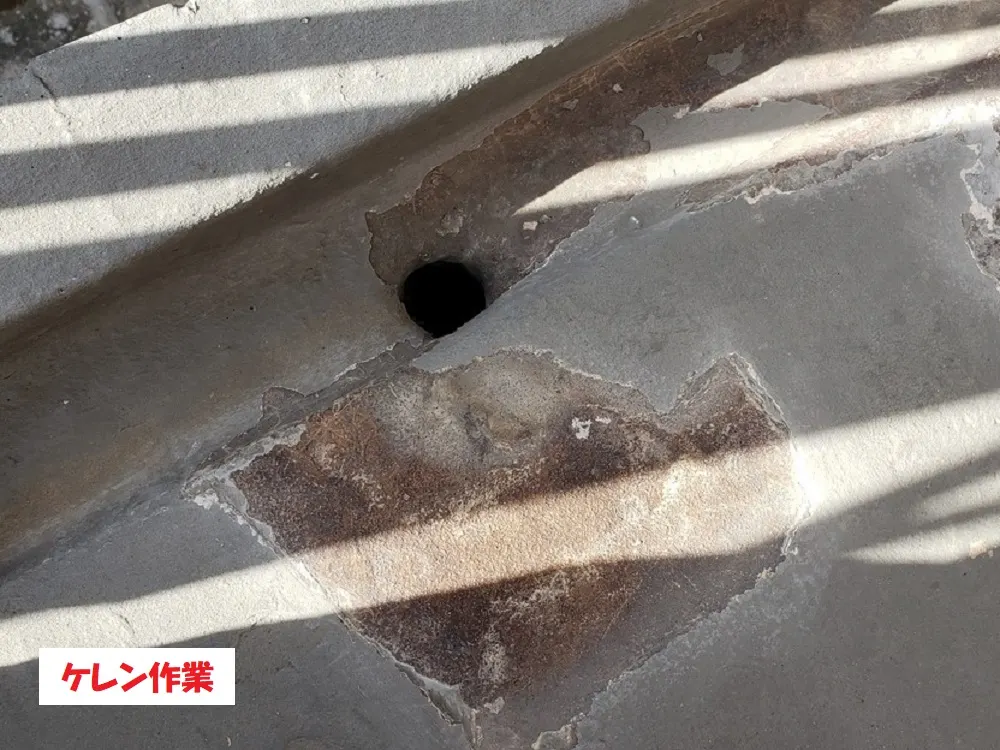 大阪市西成区 Ｔ様邸の共用廊下 補修・防水工事・施工写真3