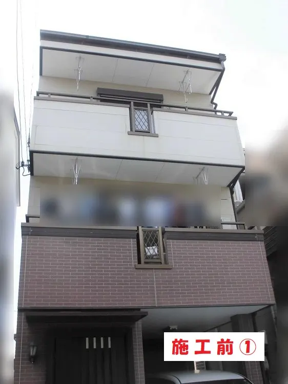東大阪市 W様邸の外壁塗装工事(施工前)