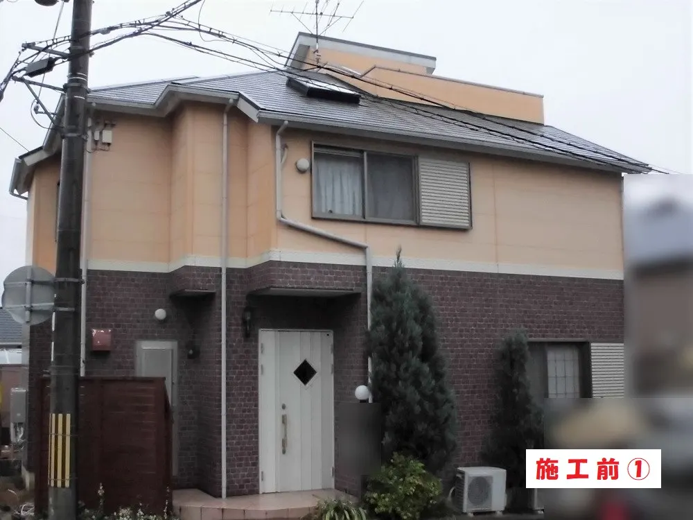 堺市 E様邸の外壁塗装工事(施工前)