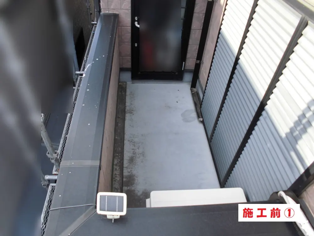 堺市 S様邸のベランダ防水工事(施工前)