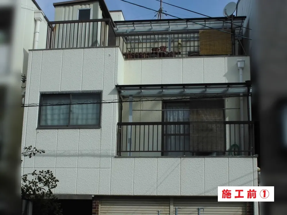 外壁塗装工事-大阪市都島区 T様邸①:施工事例206(施工前)
