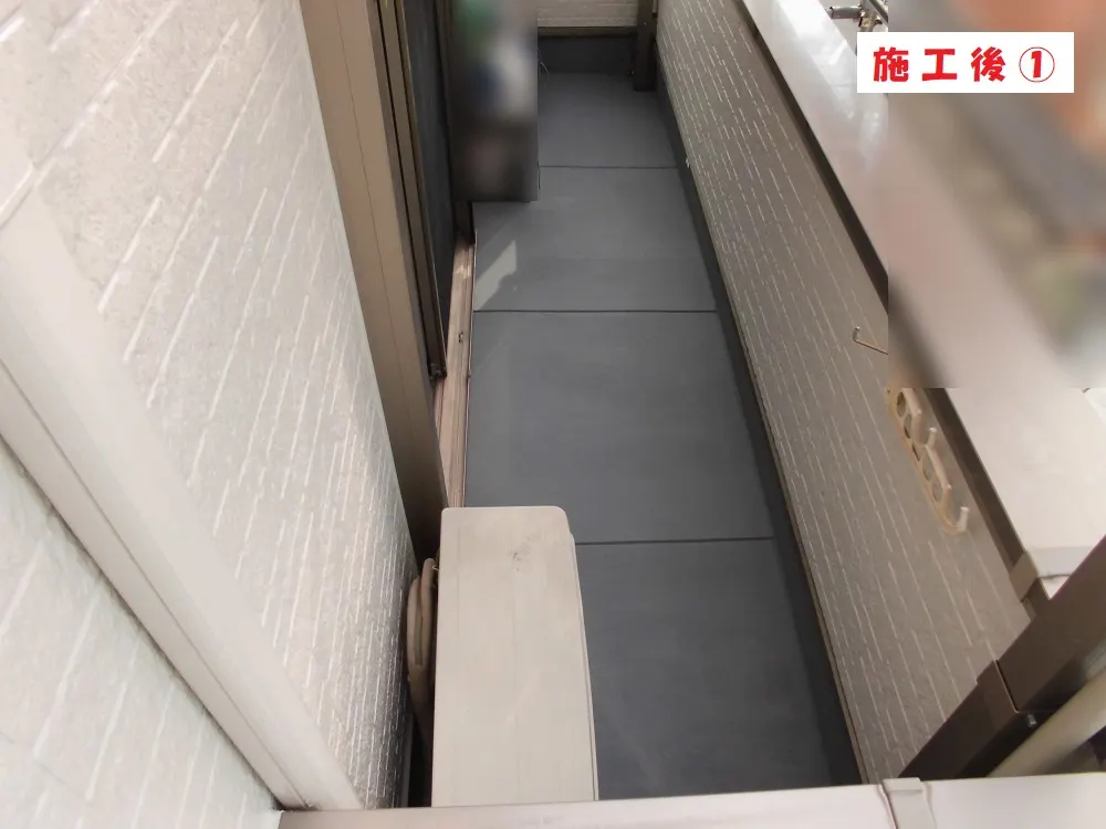 東大阪市 N様邸のベランダ防水工事・施工後の写真