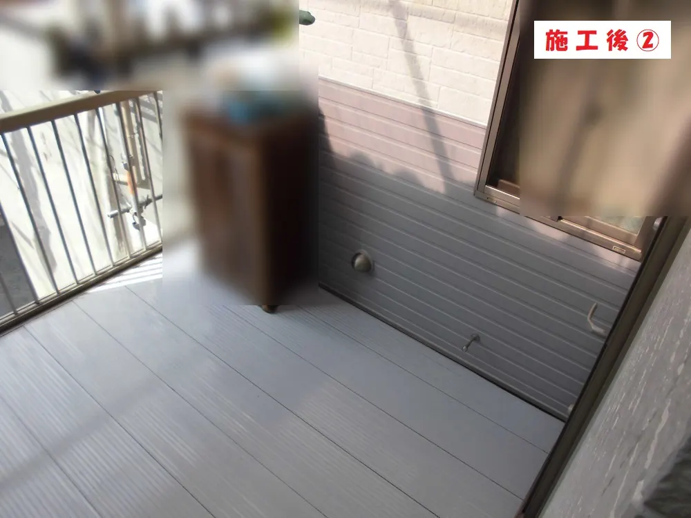 東大阪市 Ｎ様邸のベランダ防水工事・施工後の写真2