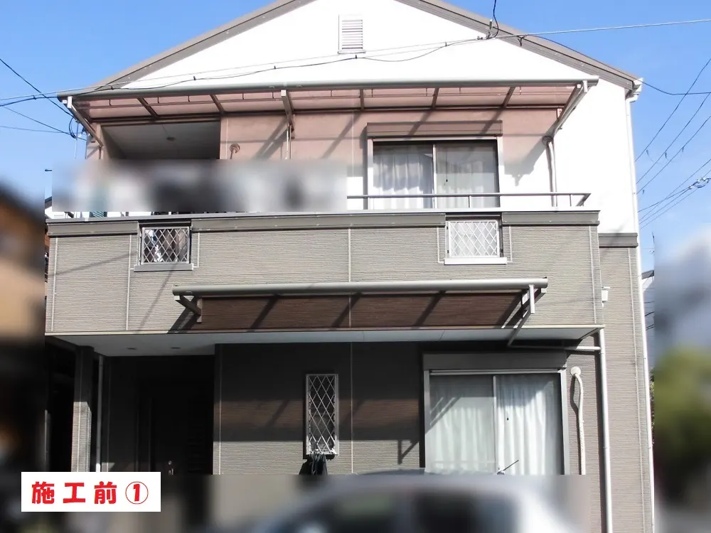 東大阪市 Ｈ様邸の外壁塗装工事（施工前）