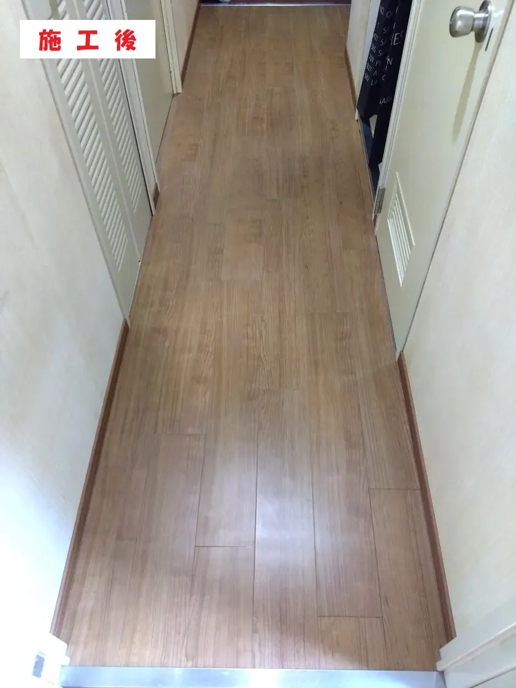 大阪市淀川区 T様邸の廊下床フローリング張り替え工事・施工後の写真