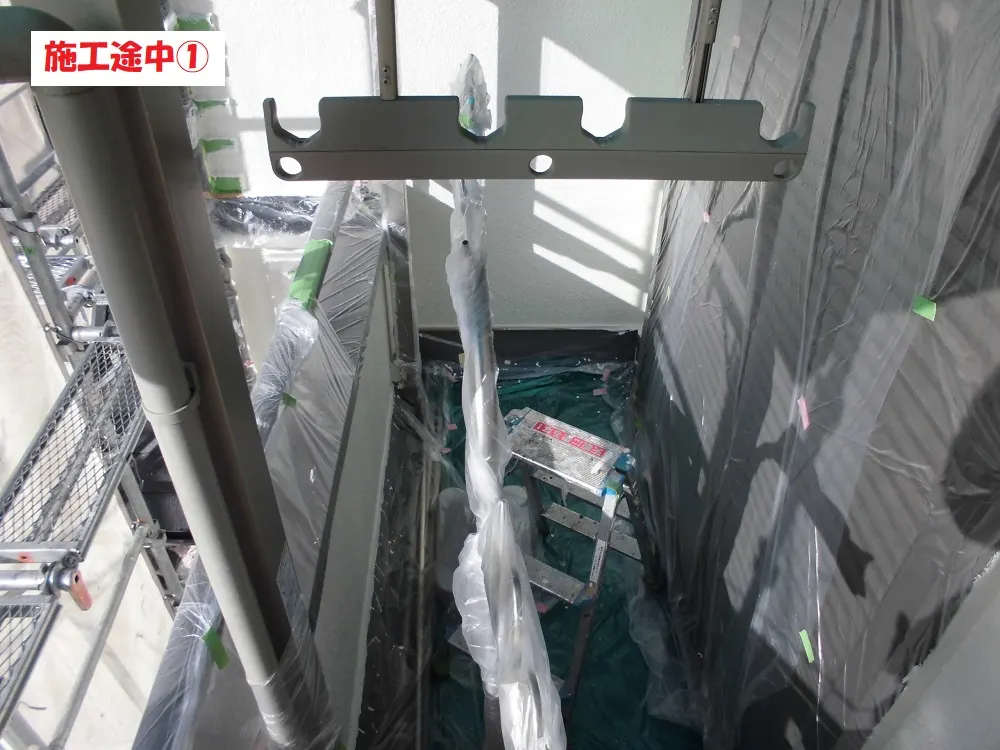 東大阪市 Ｎ様邸のベランダ防水工事・施工中の写真