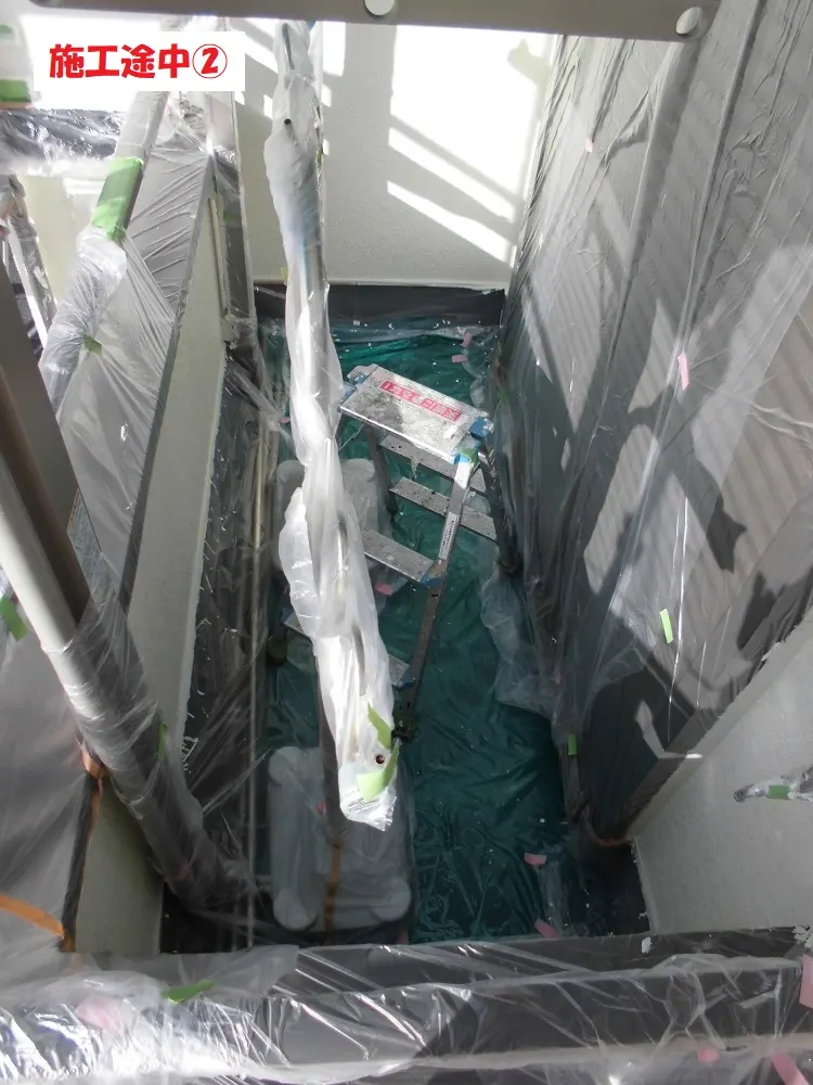 東大阪市 Ｎ様邸のベランダ防水工事・施工中の写真2