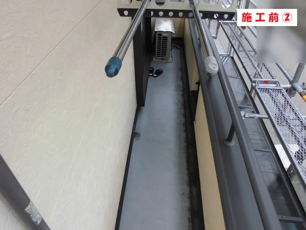 東大阪市 Ｔ様邸のベランダ防水工事・施工前の写真2