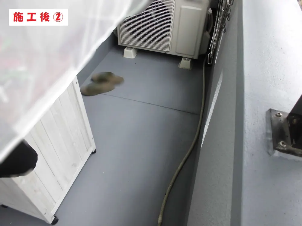 大阪市淀川区 A様邸のベランダ防水工事・施工後の写真2