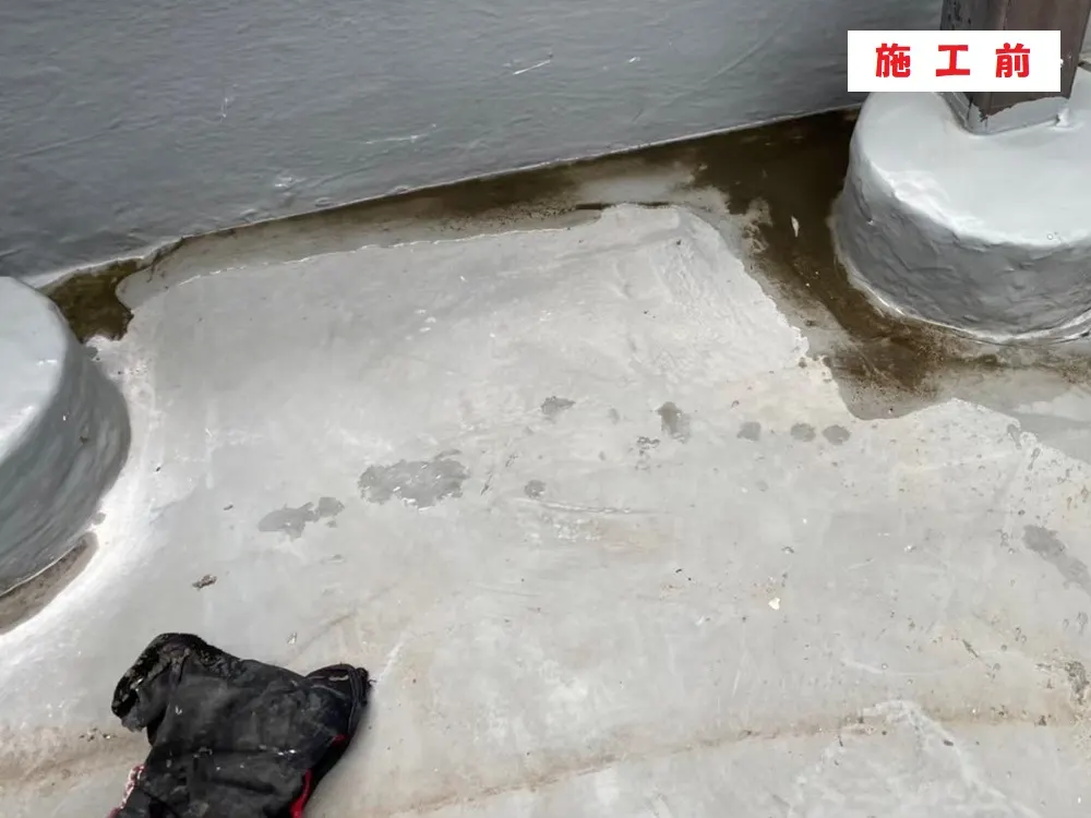 屋上シート防水工事－大阪市西成区 Ｔ店舗様：施工事例259（施工前）