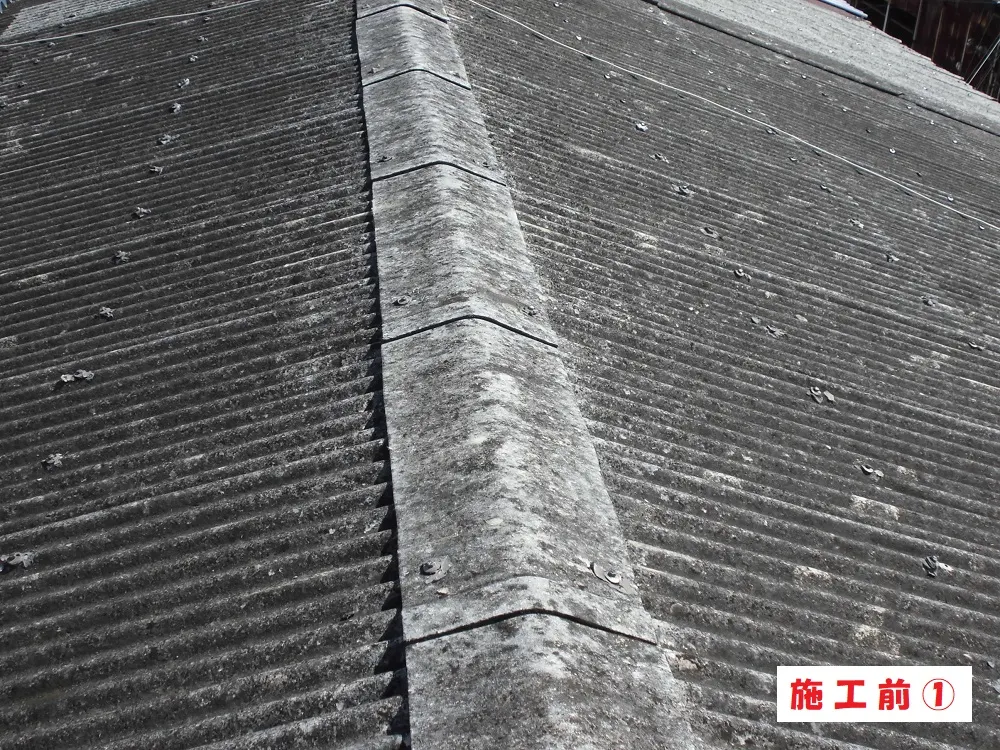 屋根カバー工法(重ね葺き工事)－大阪市淀川区 Ｋ会社様：施工事例258（施工前）