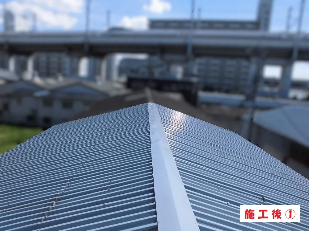 屋根カバー工法(重ね葺き工事)－大阪市淀川区 Ｋ会社様：施工事例258（施工後）