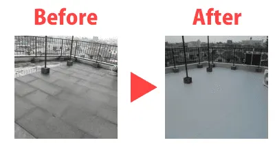 施工事例②：屋上の施工のBefore・After